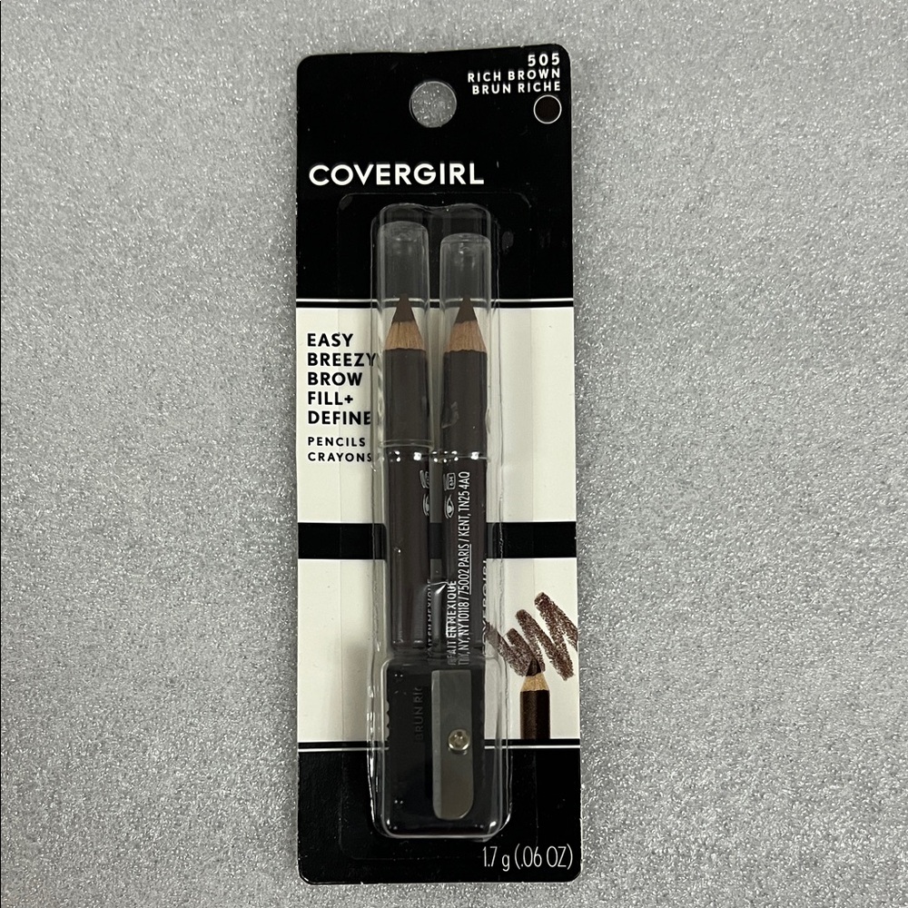 COVERGIRL Easy Breezy Brow Fill + Define Pencils - Rich Brown